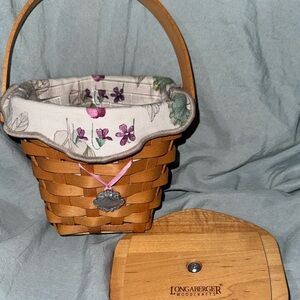 Longaberger Handwoven Basket with American Cancer Society Logo